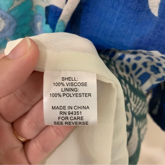 Jade Melody Tam Women’s Puff Sleeve Floral Print Flowy Blouse Size XL - Picture 6 of 10